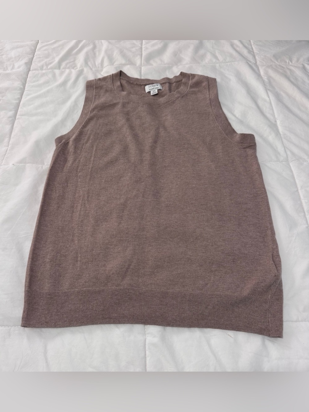 J. Crew Sleeveless Crewneck Knit Top/Vest Light Brown